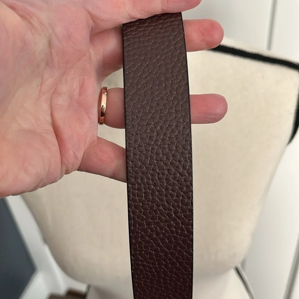 Michael Kors Reversible Leather Monogram Belt NWT
